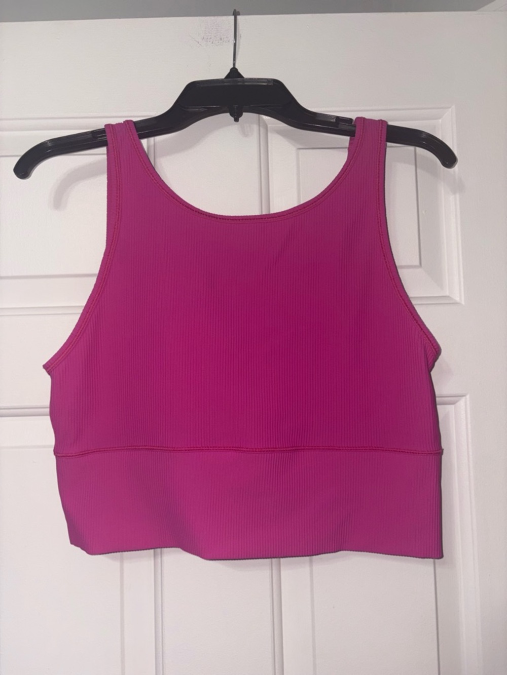 lululemon athletica Hot Pink Ribbed Crop Tank